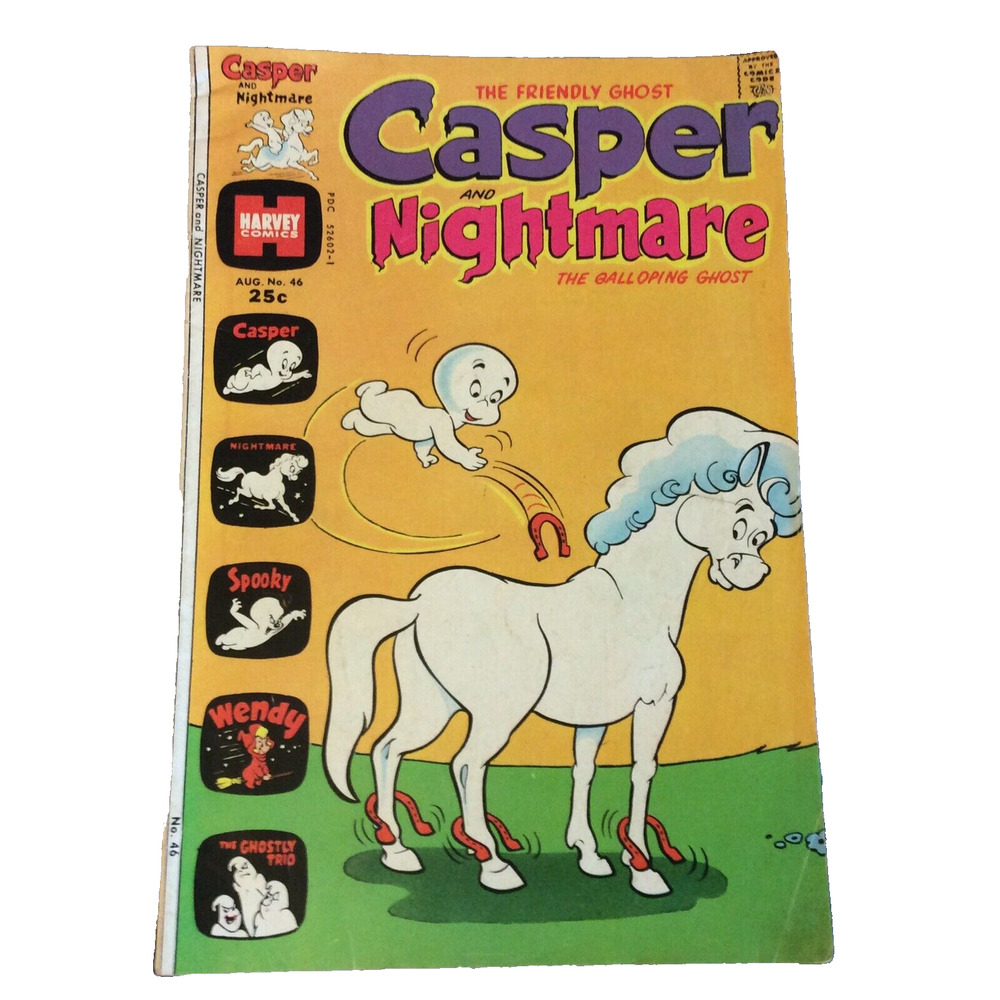 Casper & Nightmare The Galloping Ghost Comic Book #46 August Harvey